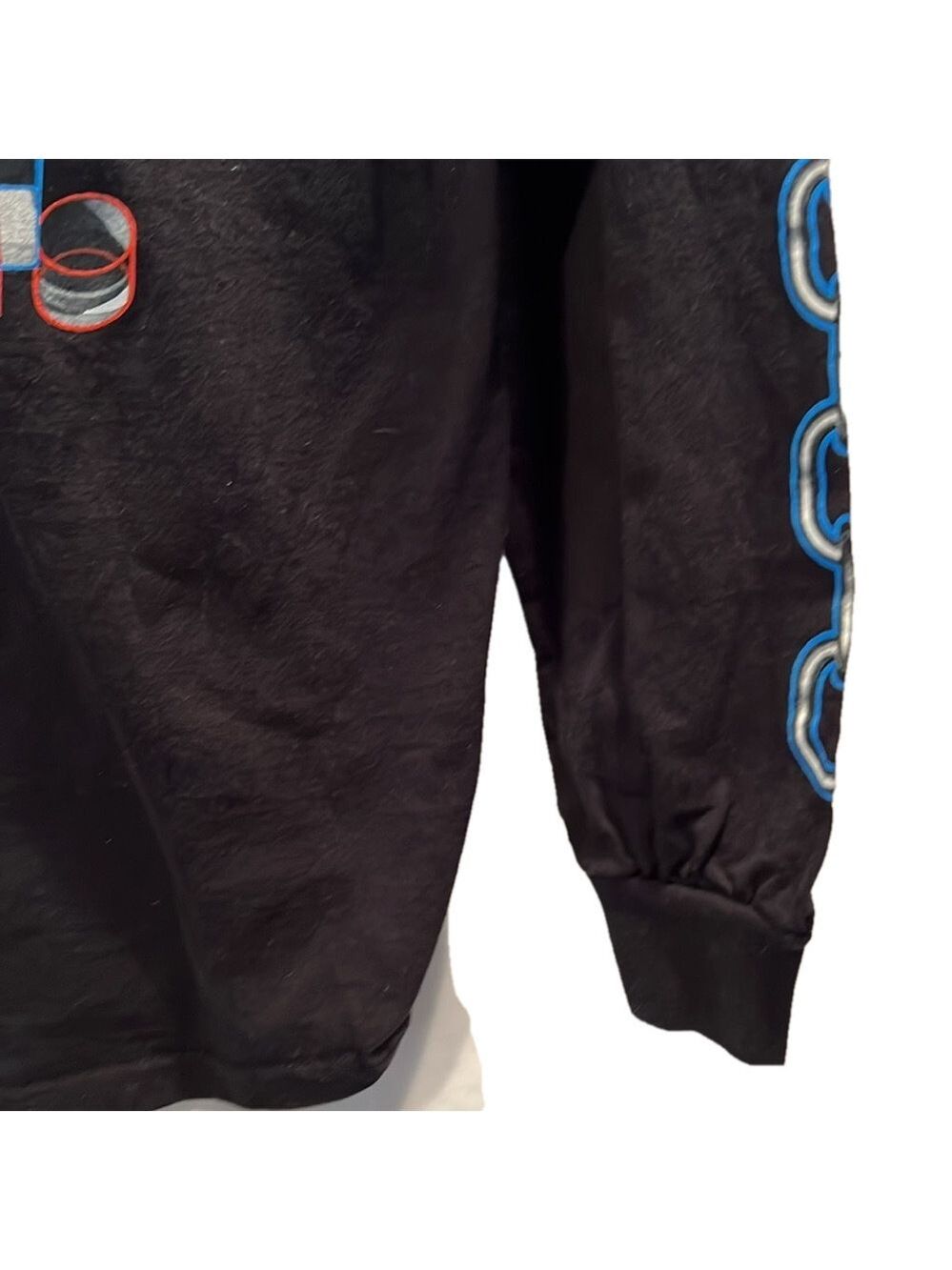 TRIPPK REDD LONG-SLEEVE TEE SHIRT, SZ M, PTP 22", LENGTH 26", Black with Design - Picture 6 of 7